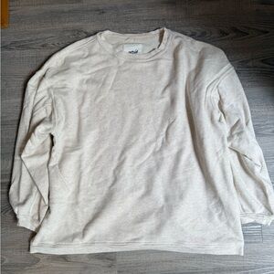 Aerie Real Crew Heathered Frost Sweatshirt